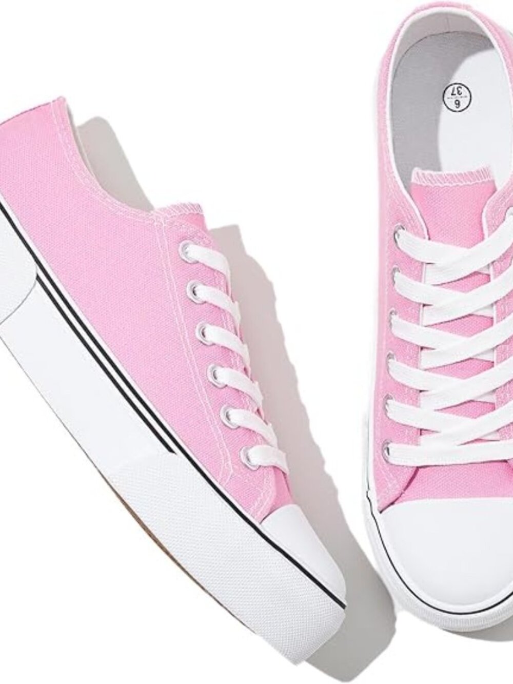 Adokoo Canvas Tennis Shoes for Women Low Top Casual Sneakers. NEW IN BOX - Picture 1 of 4